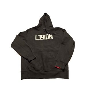 Independent Trading Co Legion L39ion Cycling Black Hoodie White Logo Size Medium